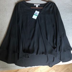 NWB Black Michael Kors 1-Button Blouse with Tags!